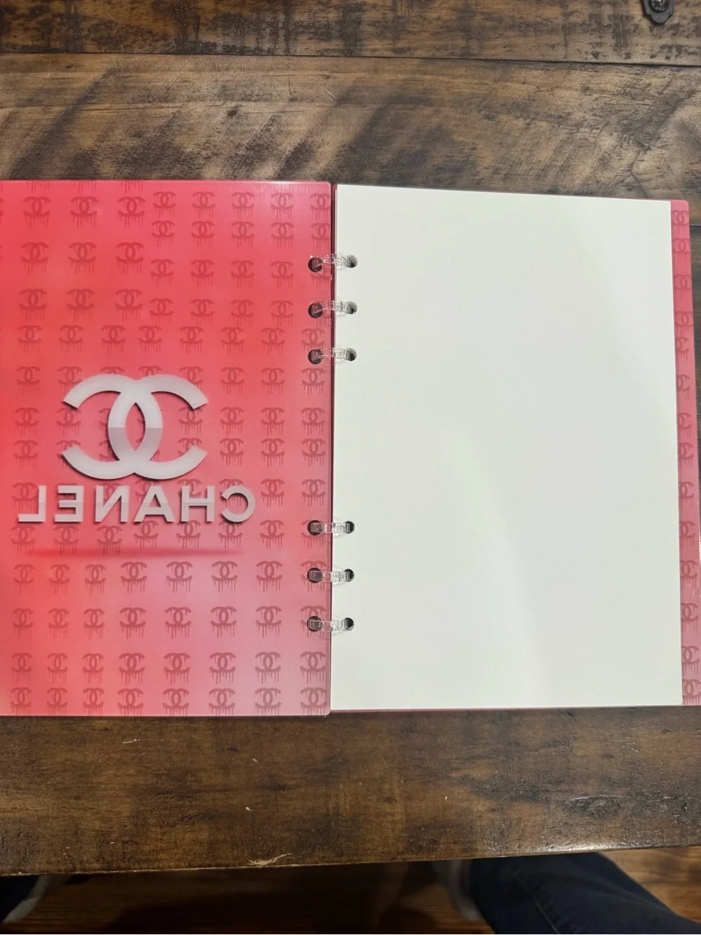 Luxury Inspired size A5 Acrylic 6Ring Binder with paper